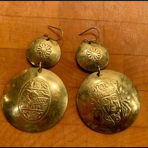 Inca design earrings